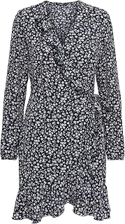 ONLY Onlcarly L/S Wrap Short Dress Noos Wvn Dress for Women
