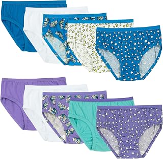 Fruit of the Loom Girls' Cotton Brief Underwear Multipacks