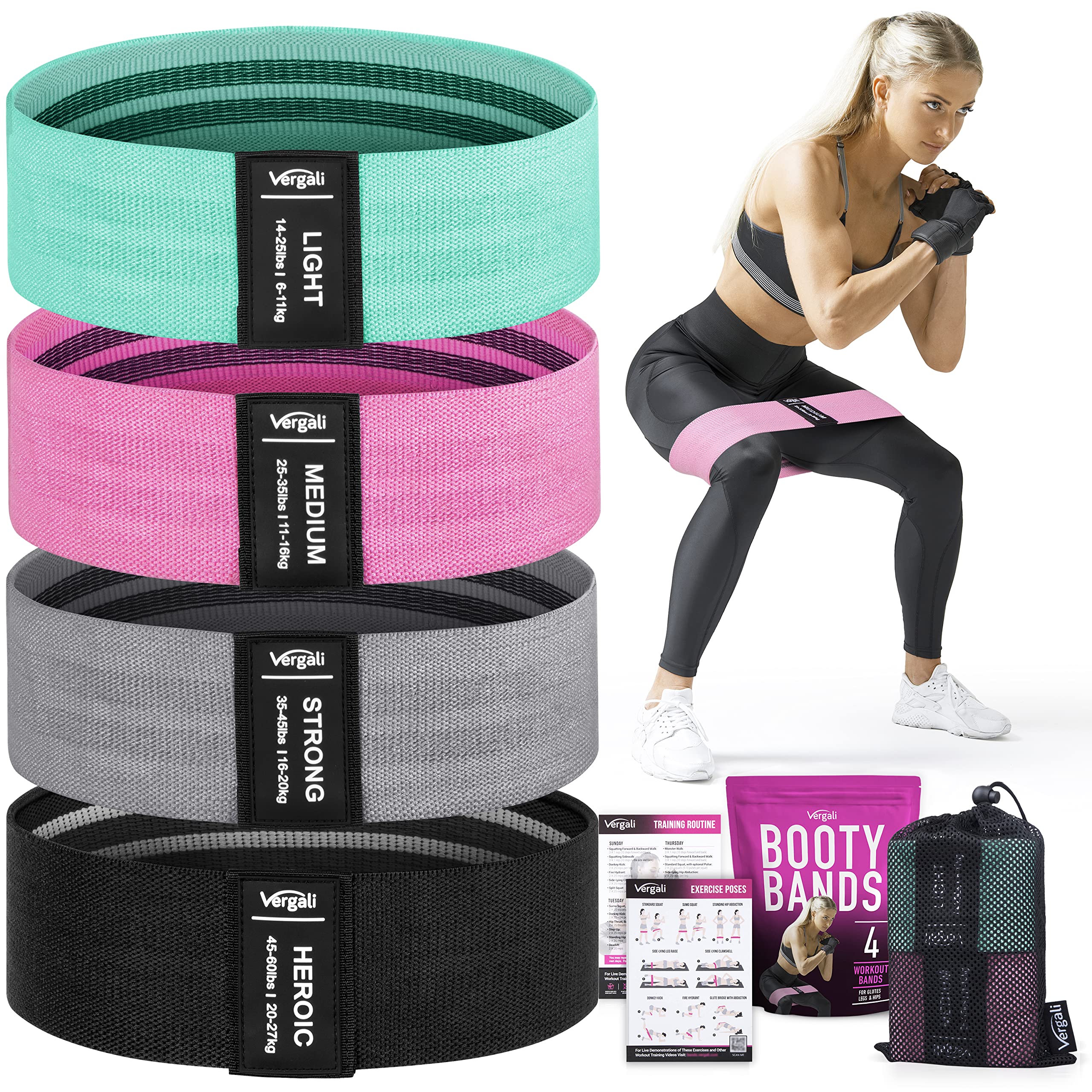Resistance Bands for Working Out with Workout Bands Guide. 4 Booty Bands for Wom