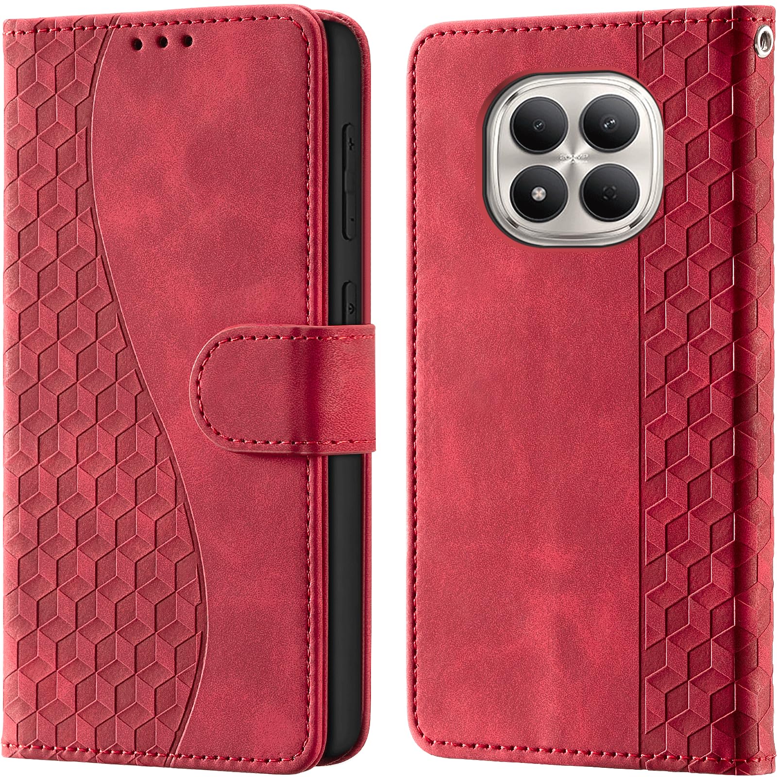 Case for Xiaomi Redmi Note 15 Pro 4G Wallet Type Red