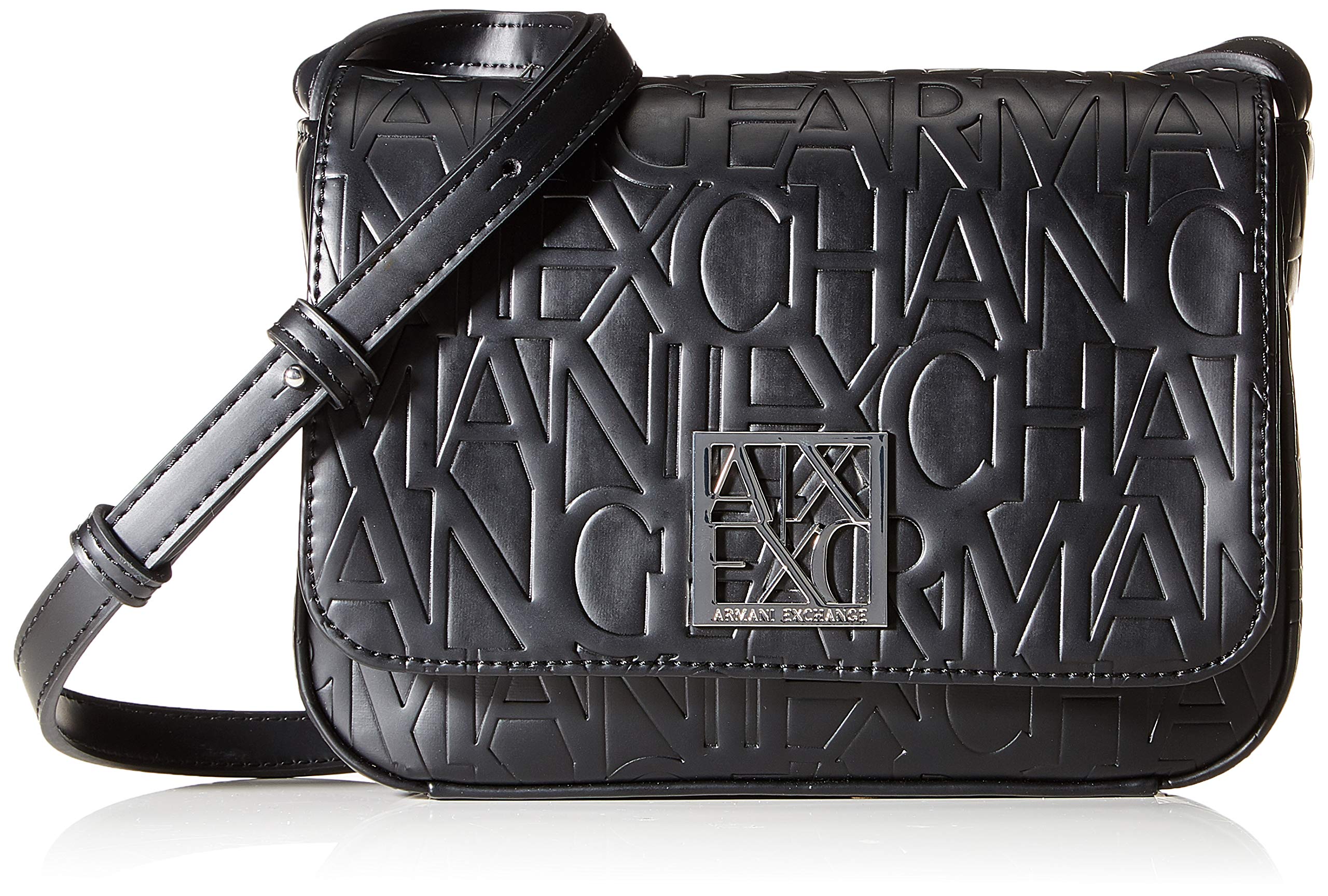 Armani Exchange Liz - Small Shoulder Strap, Women’s Bag, Black (Nero Black), 14x