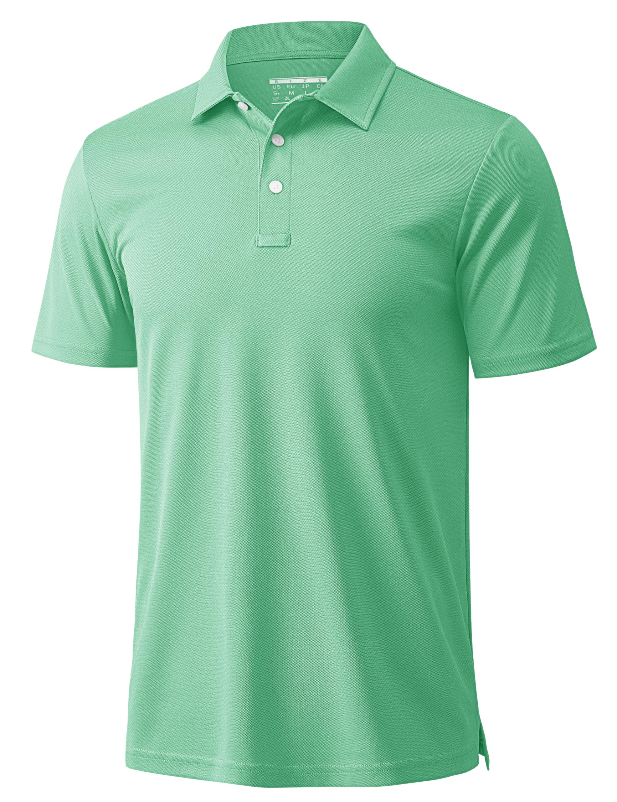 MAGCOMSEN Men's Polo Shirts 3 Buttons Casual Work T Shirts Quick Dry Short Sleev