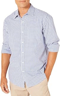 Amazon Essentials Men's Casual Long Sleeve Straight Fit Poplin Shirt