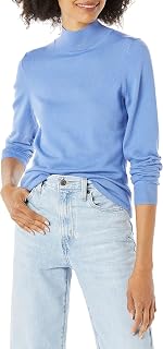 Amazon Essentials Women’s Lightweight Sweater with Stand-Up Collar (Plus Size Available)