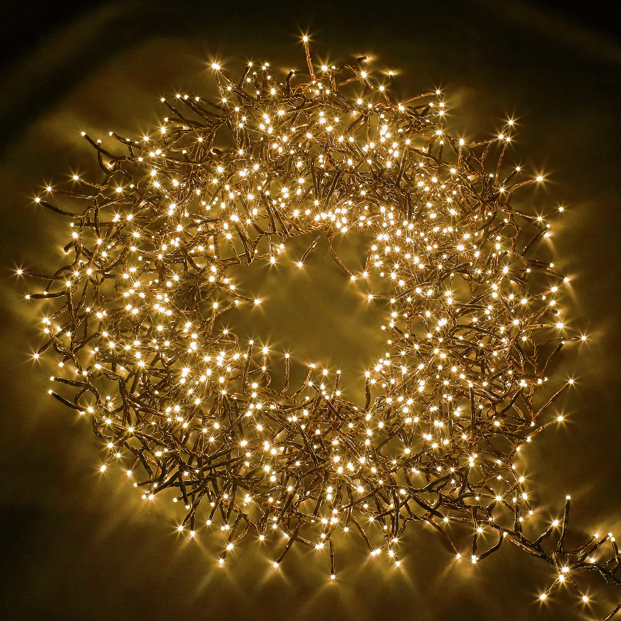 Netta Christmas Tree Cluster Lights 9m Lit Length, 720LED, Warm White | Mains Po