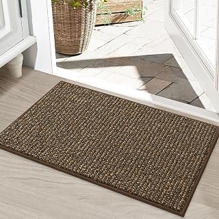 BEQHAUSE Dirt Trapper Door Mat Indoor Entrance 20" x 32", Brown