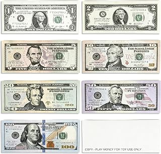 Prop Money Fake Money for Kids, 350Pcs Mini Play Money Pretend Learning Toy | Realistic mini play money, thick paper, sharp single-sided print, "COPY" marked, classroom, party, movie prop decor