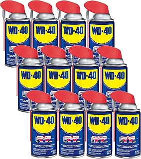WD-40 110054 Multi-Use Product Spray with Smart Straw, 8-Ounce (Pack of 12)