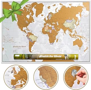 Scratch The World® Travel Map - Scratch Off World Map Poster - 84 x 59 cm | Gift Tube - X-Large - Maps International - 60 Years + of Map Making