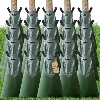 Toriexon 20 Pack Tree Watering Bag 20 Gallon | Slow Release Drip Irrigation Bags, Durable & Reusable PVC Tree Bags for Watering for Deep Root Targeting