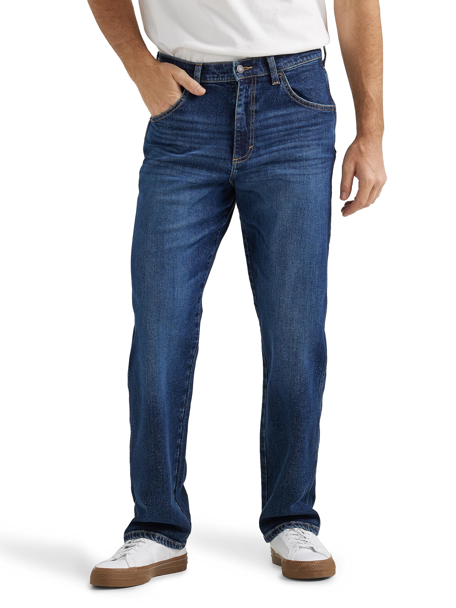 Wrangler Mens Free-to-Stretch Relaxed Fit Jean
