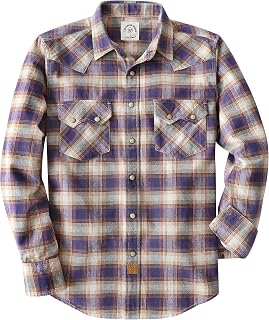 Dubinik® 6.3 oz Men's Western Plaid Flannel Shirt Double Pocket