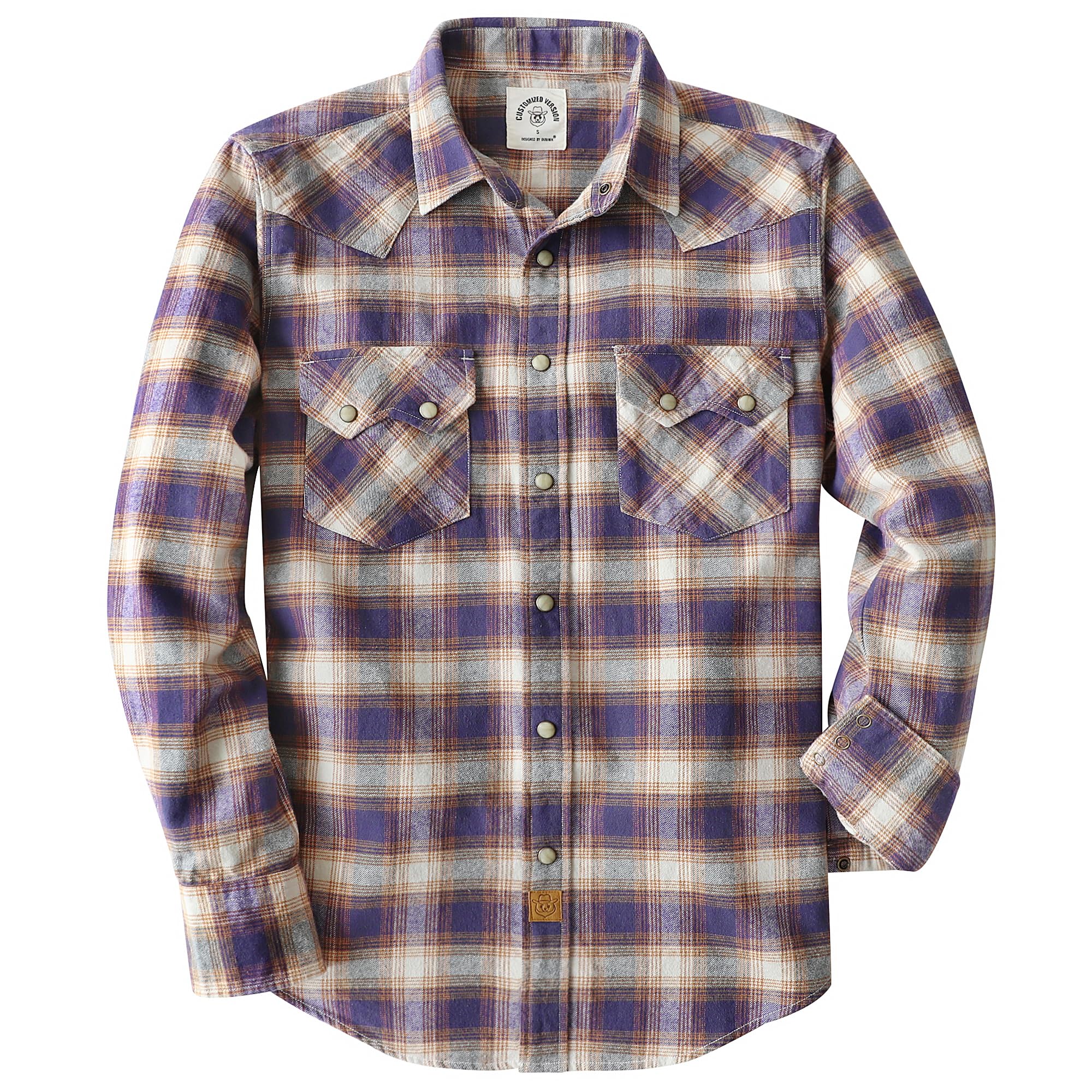 Dubinik® 6.3 oz Men's Western Plaid Flannel Shirt Double Pocket