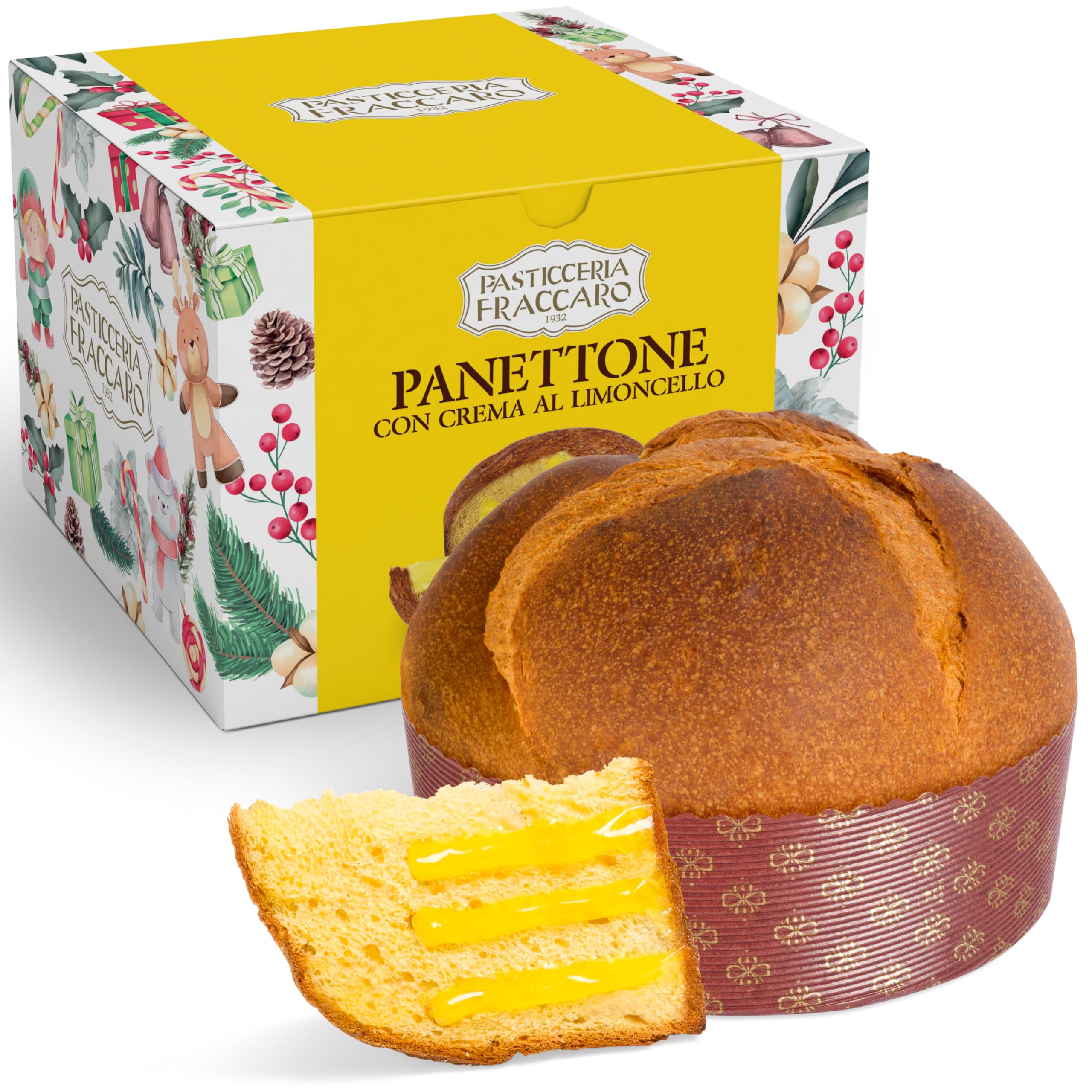 Limoncello Panettone Italian Cake (26.4 Oz - 750 gr) Premium Quality Italian Pan