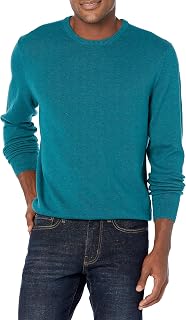 Amazon Essentials Men's Crew Neck Long Sleeve Sweater, 100% Cotton (Available in Plus Sizes and Long Lengths)