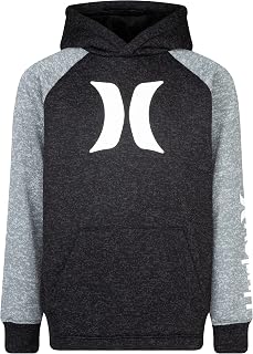 Hurley Boys' One and Only Pullover Hoodie, Anthracite, 7