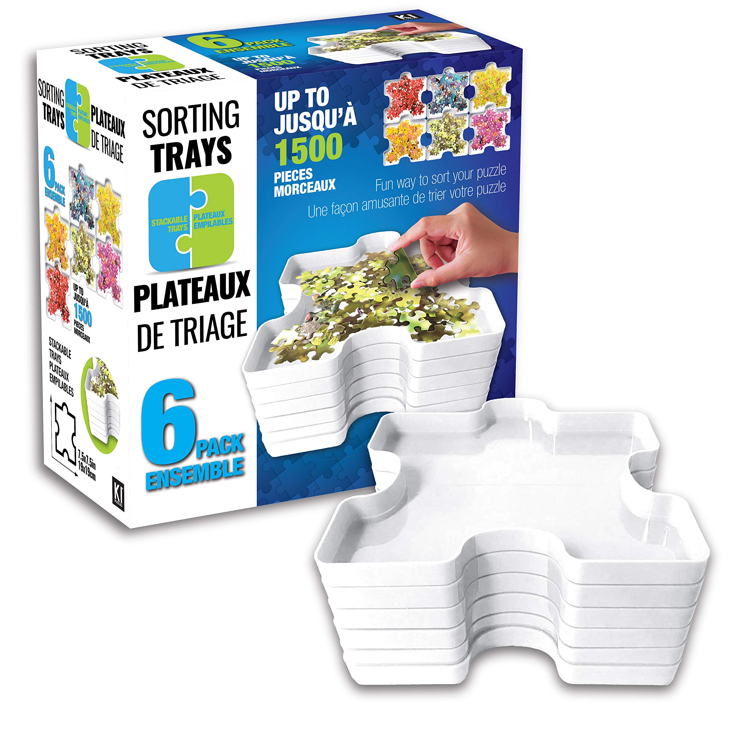KI Puzzles Jigsaw Puzzle Sorting Trays. 6 Stackable Trays – Puzzle Storage - Hol