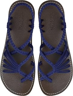Capana Woven Women's Flat Sandals - Strappy Braided Sandals, Beach Sandals for Women Dressy Summer, Rope Bohemian Sandals, Spring Casual Womens Shoes, Comfy Boho Flats for Teen Girls – Banyan