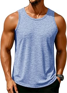 MAGCOMSEN Canottiera da uomo UPF 50+, ad asciugatura rapida, per allenamento estivo, senza maniche, per nuoto, spiaggia, bodybuilding