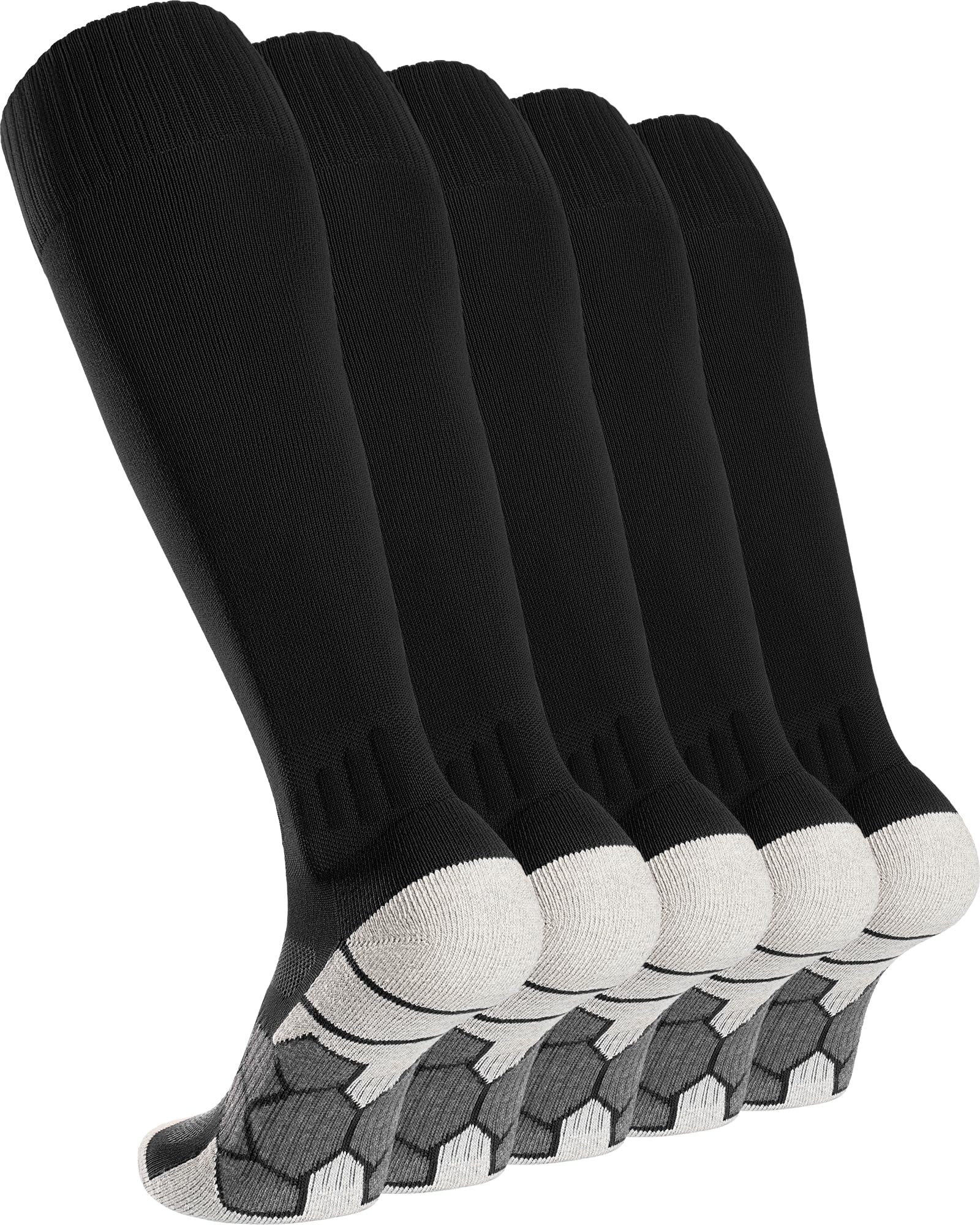 APTESOL Knee Length Football Socks (3/5 Pairs) for Kids Boys Adults Long Sports 