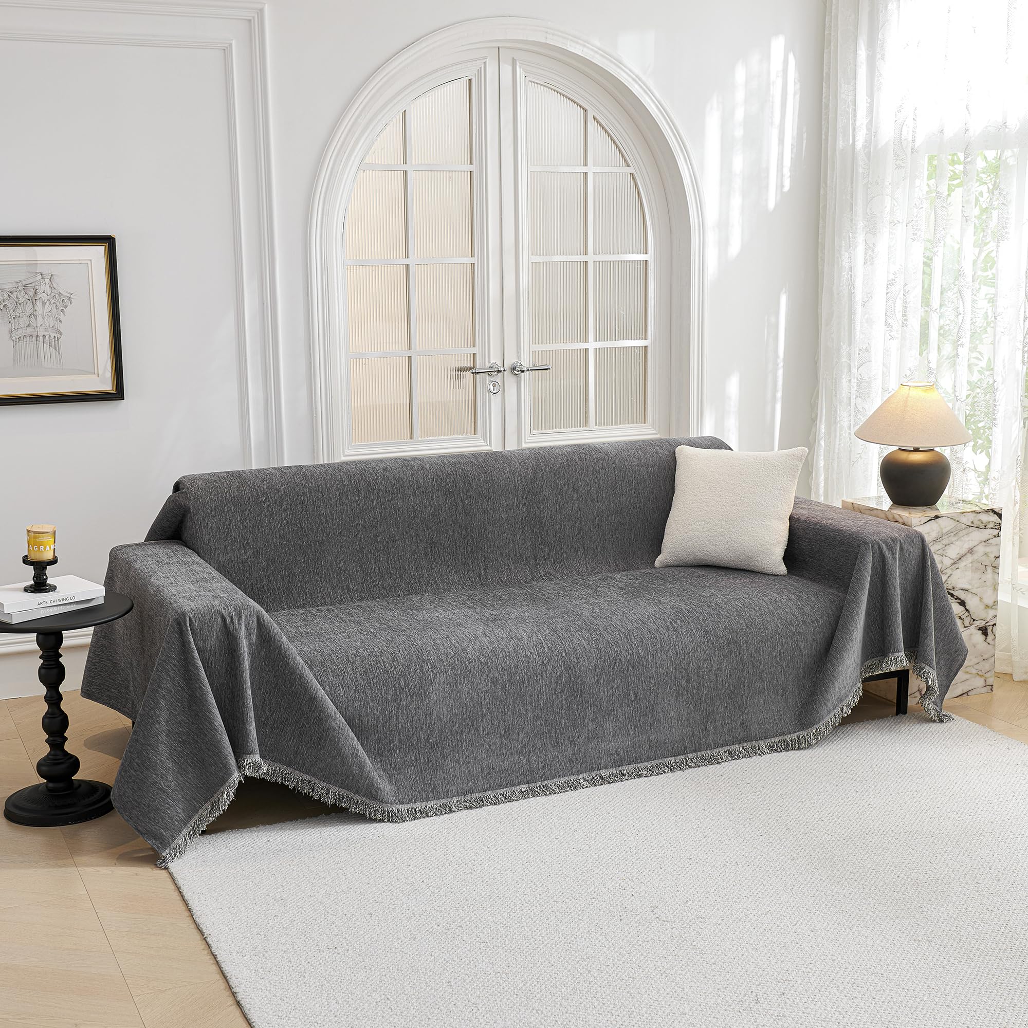 MYSKY HOME Couch Cover for Dogs, Washable Couch Covers, Non Slip Sofa Cover, Cou