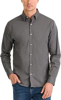Van Heusen Men's Classic Fit Stain Shield Never Tuck Stretch Solid Button Down Shirt Button Down Shirt
