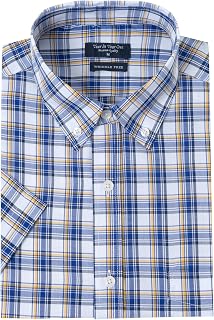 YEAR IN YEAR OUT Wrinkle Free Dress Shirts for Men Regular Fit Short Sleeve Button Down Shirts Business Casual Shirts