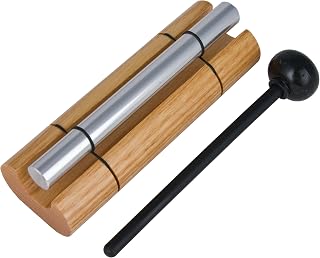 Woodstock Wind Chimes Zenergy 7" Solo Hand Chime, Silver Musically Tuned for Meditation, Yoga and Mindfulness, Bell Percussion Instrument For Teachers and Classrooms