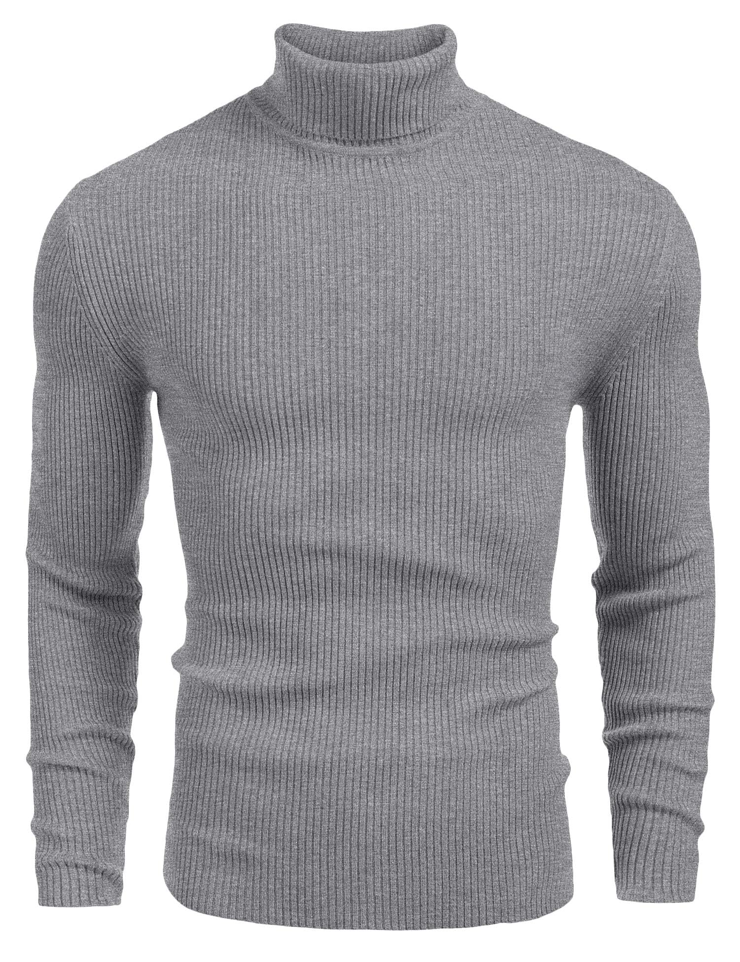 COOFANDY Men's Turtleneck Knit Sweater Casual Long Sleeve Slim Fit Sweater