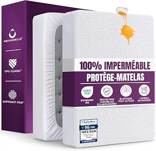 Utopia Bedding Mattress Protector 160 x 200 x 30 cm Waterproof, Oeko TEX Certified, Fitted Sheet, Mattress Cover, Breathable, Elastic All Around White