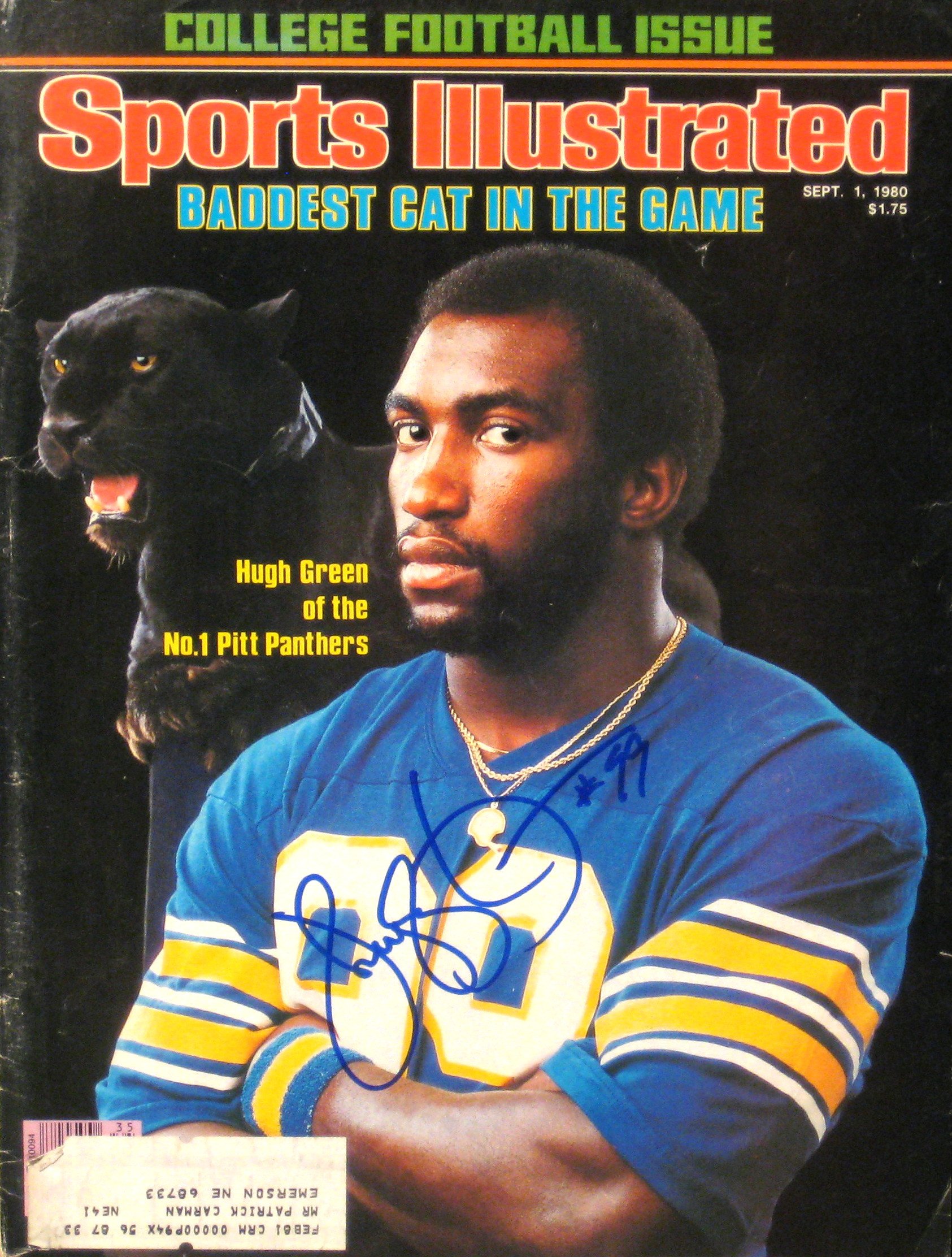 Green, Hugh 9/1/80 autographed magazine