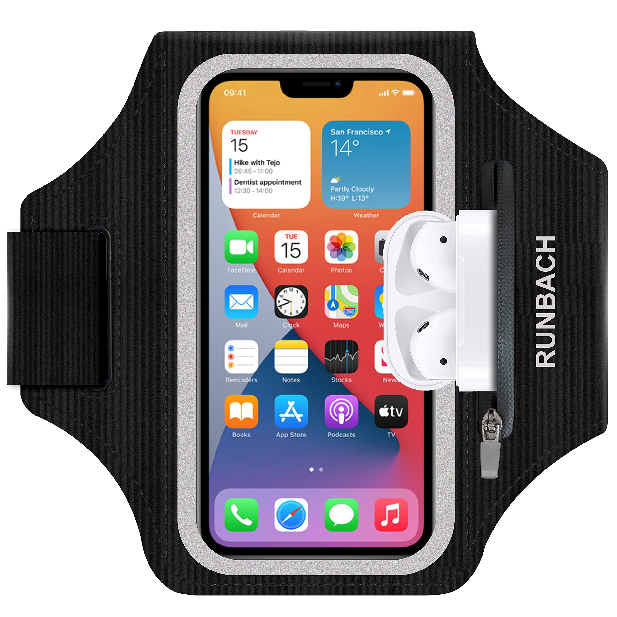 RUNBACH Armband for iPhone 18/18 Pro/17/17 Pro/16/16 Pro/15/15 Pro/14/14 Pro/13/