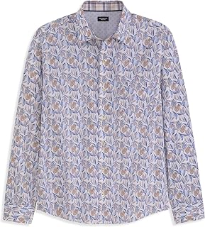 Van Heusen Men's Originals Long Sleeve Button Down Shirt, Slim Fit Regular Length, Comfortable Stretch Fabric