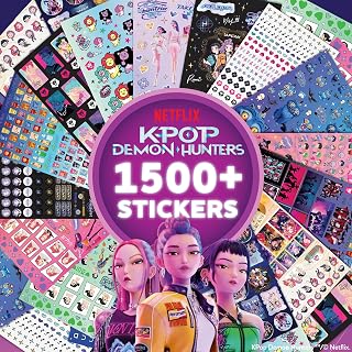 Horizon Group USA Stickers, Kpop Demon Hunters, 1500+ Stickers, 20 Sheets | Individual Sheets of Stickers in Large and Small Sizes, Kids Stationery Notebooks, Journals, Scrapbooking, Craft, Party Favor