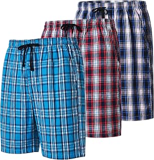 MoFiz Mens Soft Lightweight Pyjama Shorts with Pockets