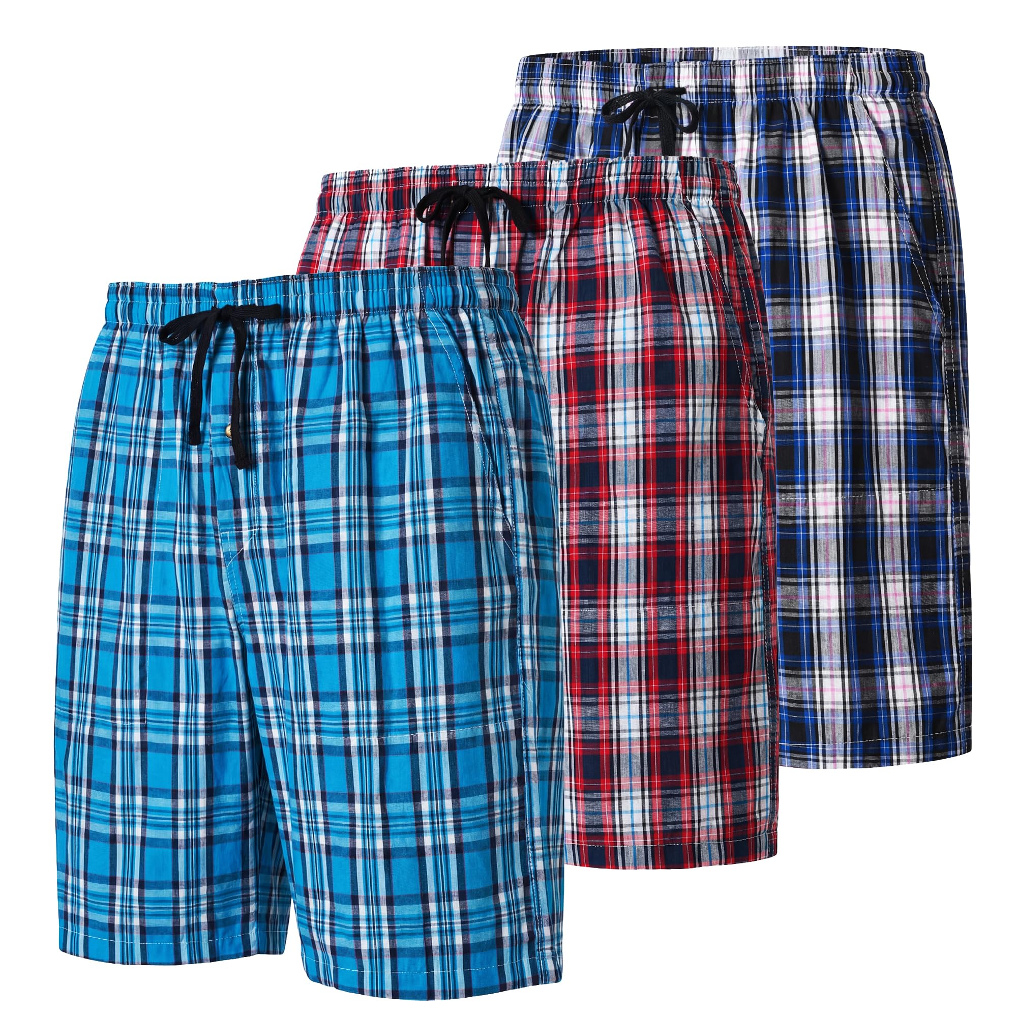 MoFiz Mens Soft Lightweight Pyjama Shorts with Pockets