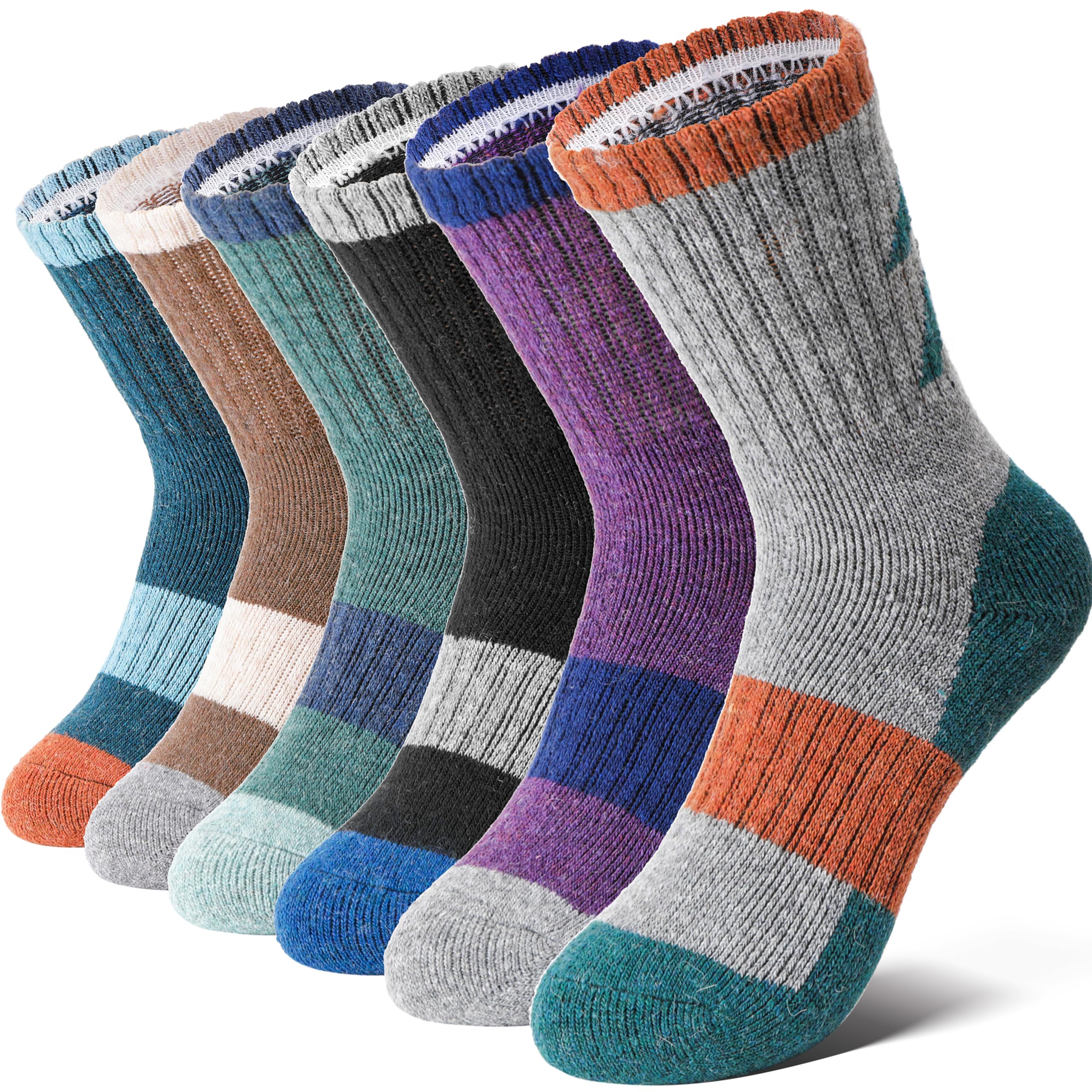 Anlisim Merino Wool Hiking Socks for Boys Girls Thermal Warm Winter Thick Socks 
