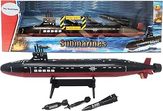 16.5 Inch Toy Black Submarine with Sound Effects and Torpedo