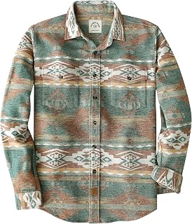 Dubinik Men’s Flannel Shirt, Button-Down Chequered Cotton Shirt, Casual, Long Sleeves, with Two Chest Pockets