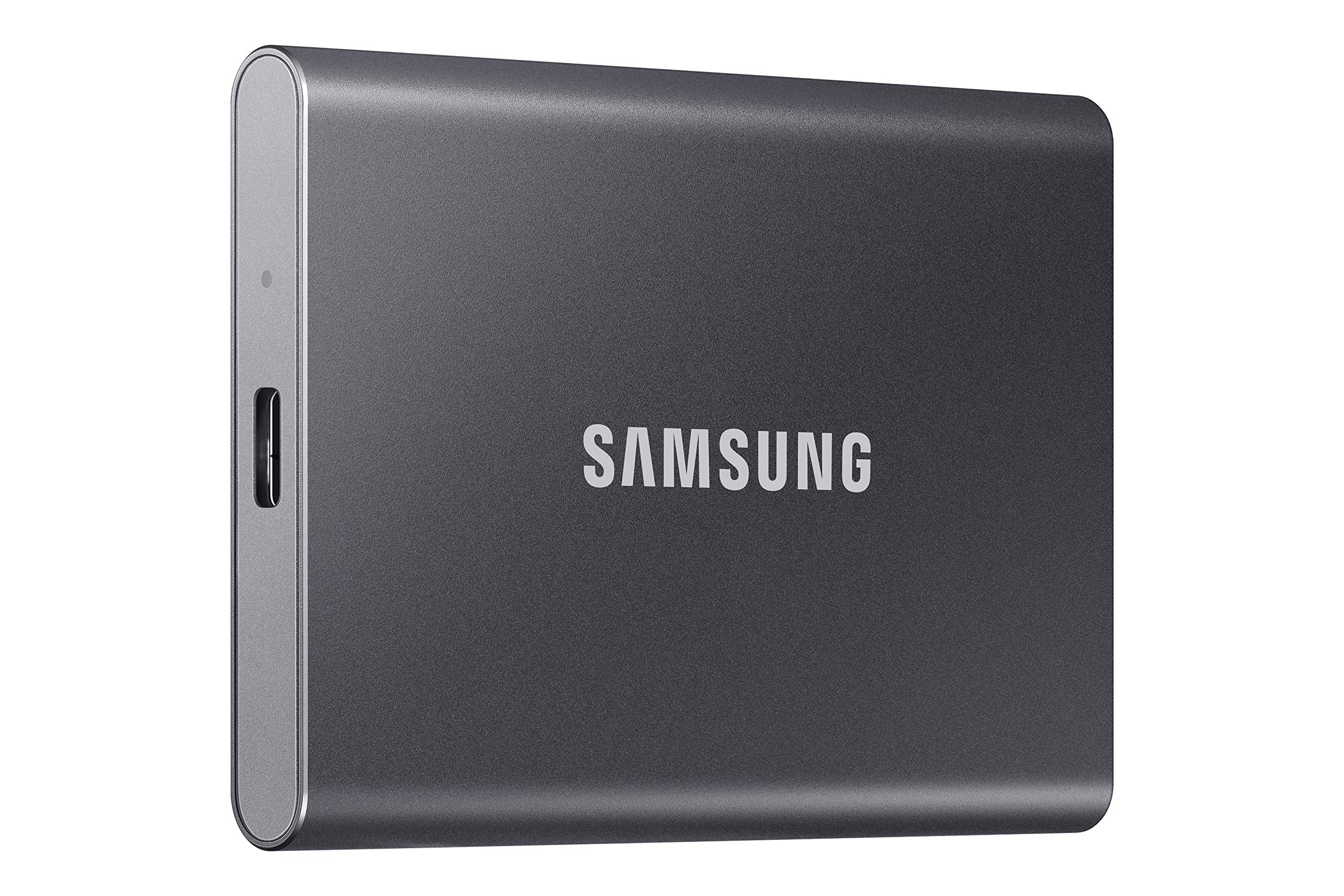 Samsung T7 Portable SSD 1TB Titan Gray, USB 3.2 Gen 2, Up to 1,050MB/s | Reliabl