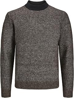 JACK & JONES Jcospace Men's Knit Mock Neck SN Knitted Sweater