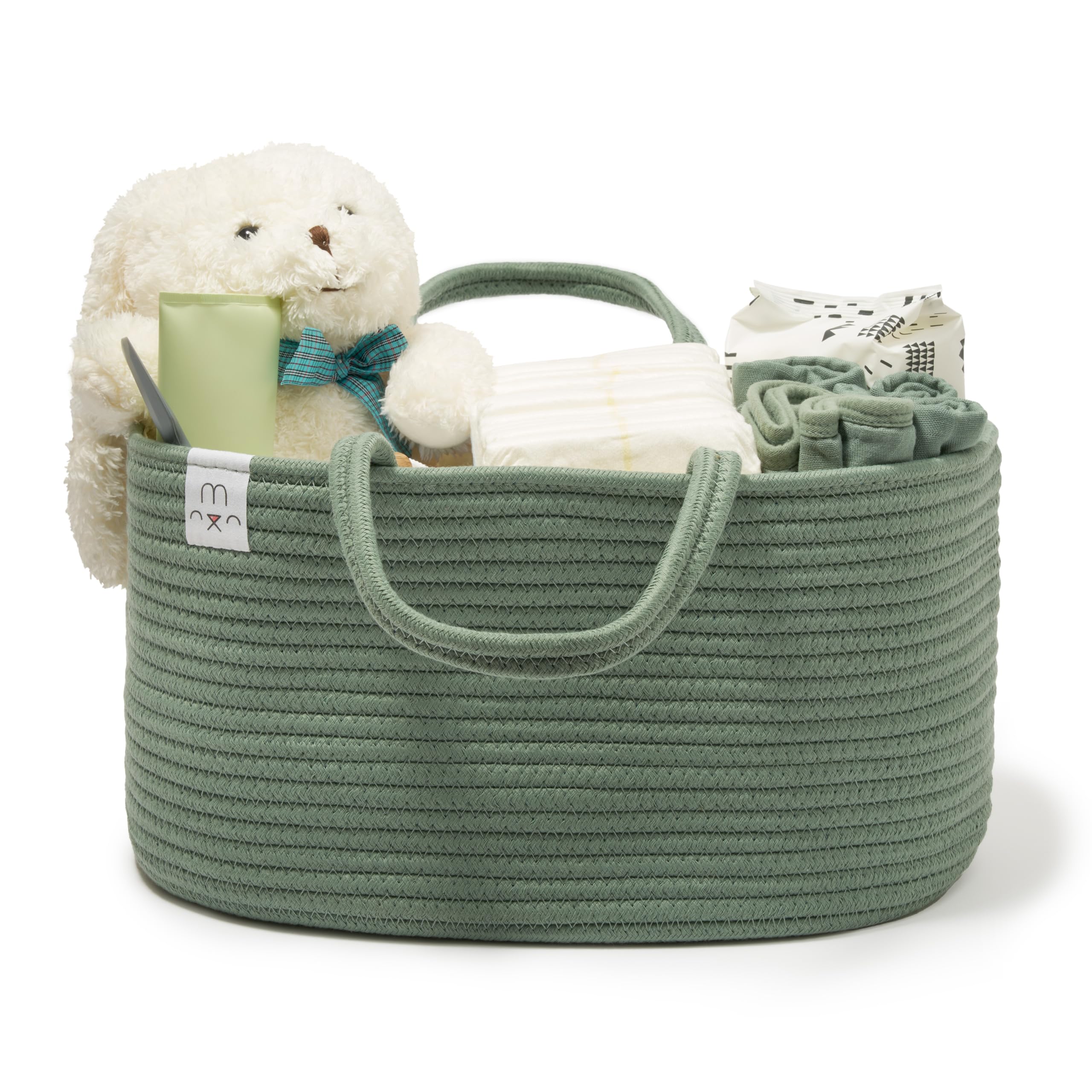 Natemia Premium Baby Diaper Caddy Organizer (Lily Pad)- Gift for Baby Shower, Re