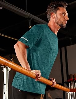 MAGCOMSEN T-shirts Short Sleeve Men Sport Quick Dry Round Neck Gym Workout Running Sports Breathable Fitness Clothing