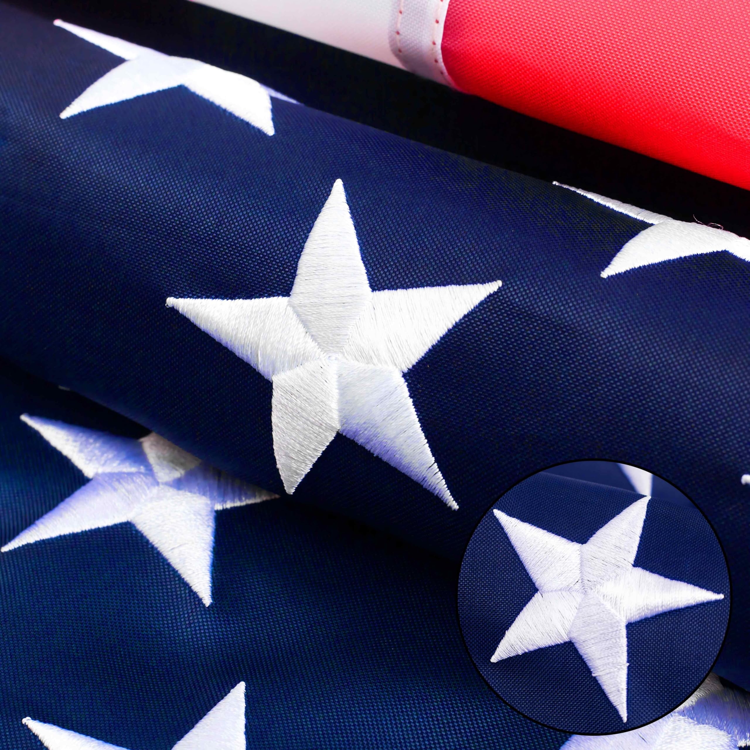 American flag 3x5 FT for Outside, Heavy Duty Polyester USA Flag Outdoor with Emb