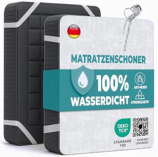 Waterproof Mattress Protector, 150 x 200 cm, Cotton Mattress Topper, Moisture Protection, Incontinence Pad, Breathable Anti-Allergy and Anti Mite Cover for Bed and Mattress Washable