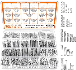 Dianrui 300PCS Compression Springs Assortment Kit 23 Different Sizes Mini Spring Stainless Steel Mechanical Small Springs for DIY Repair Project