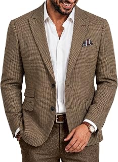 PJ PAUL JONES Mens Blazer Tweed Wool Blend Sport Coat Herringbone Jacket