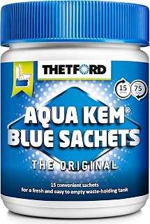 Thetford 202196/0619 Aqua Kem Blue Toilet Sachets, Blue, 375g (15 x 25 g)