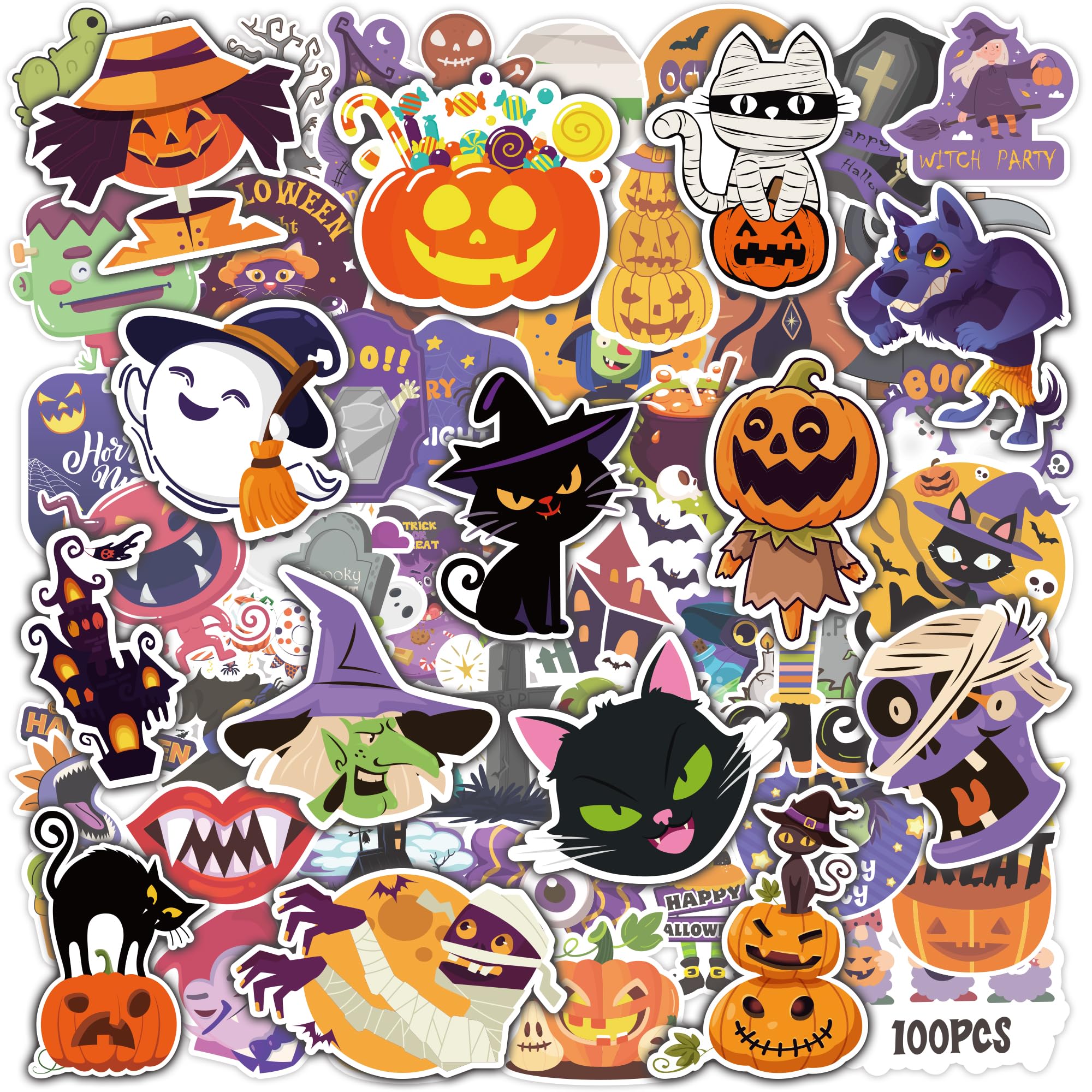 OHOME Halloween Stickers | 100 PCS Halloween Party Favors - Halloween Games Toys