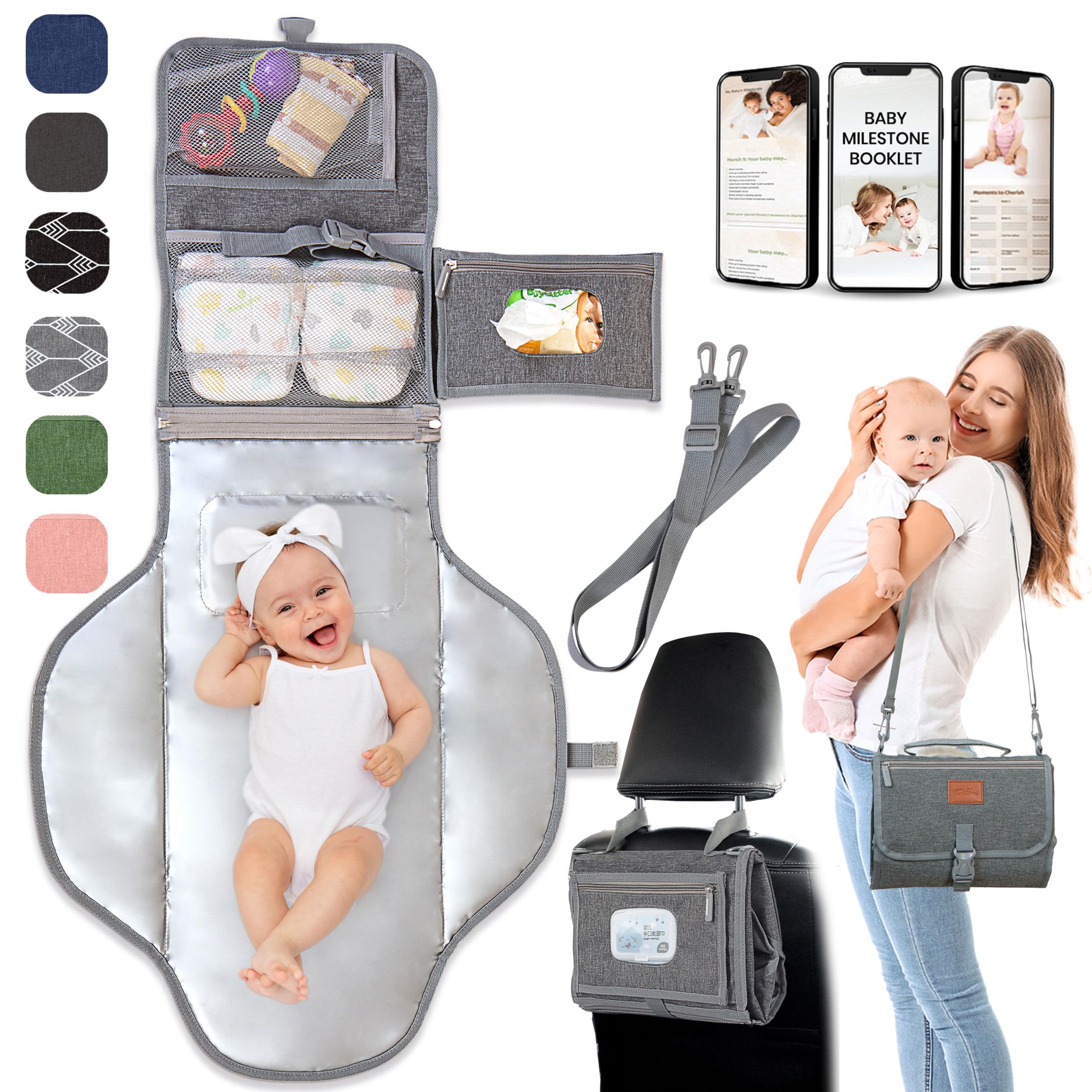 Portable Changing Pad for Baby – Soft, Comfortable Portable Diaper Changing Pad 